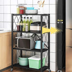 Charger l'image dans la galerie, Étagère Rangement Pliante 4 Étagères - PROMO DÉSTOCKAGE (stock limité)
