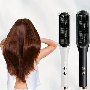 Peigne à Lisser à Ions Négatifs 2 en 1 pour cheveux crépus, frisés, perruques et barbes (EN PROMOTION - Stock très limité)