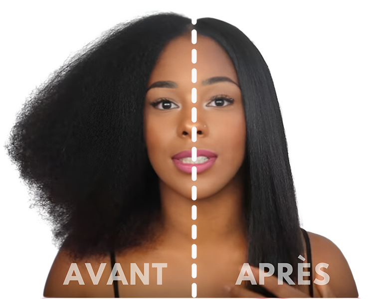Peigne à Lisser à Ions Négatifs 2 en 1 pour cheveux crépus, frisés, perruques et barbes (EN PROMOTION - Stock très limité)