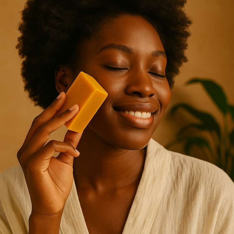 Savon curcuma 100% original - élimine les taches, bouton, fards (Résultat Garantie - Dernières pièces restantes)