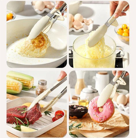 Pince en acier inoxydable résistante à la chaleur : idéale pour griller et cuisiner (EN PROMOTION - Stock très limité)