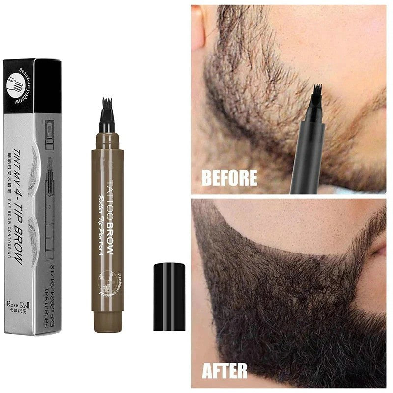 Stylo à sourcil et à barbe - dessine cheveux, sourcil, barbe - Waterproof (EN PROMOTION - Stock très limité)